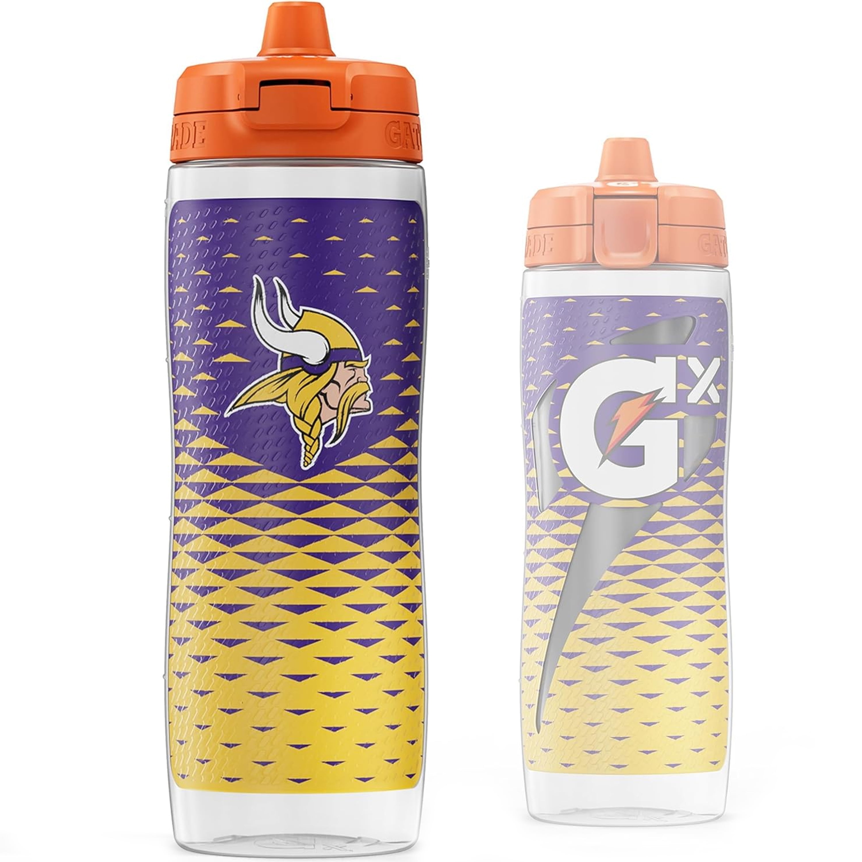 Wilson x Gatorade Minnesota Vikings NFL Fan Kit - Includes Wilson NFL Limited Junior Football and Gatorade Gx Minnesota Vikings Team Squeeze Water Bottle 30 Oz