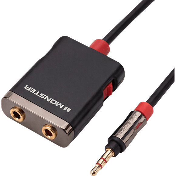 Adaptador MONSTER ISPLITTER 1000 Splitter 3.5mm Negro Y-SPLT V2 WW