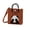 Brown, variant on Army Green Army Green Pu Cute Panda Tote Bag For Women Casual Daily Shoulder Bag Soft Rubber Handles