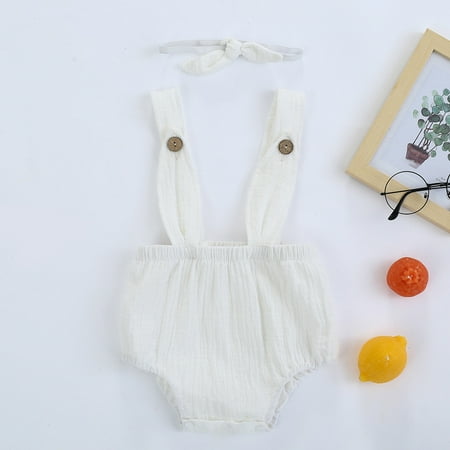 

Girls Jumpsuits Romper Baby Boys Solid Bunny Ear Button Romper Jumpsuit Clothes