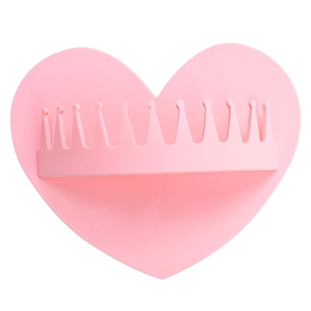 Atrapapelos con ventosa para pared, accesorio de baño de silicona Rosa