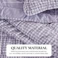 thumbnail image 2 of Printed Quilt Set - Lightweight, Soft, All-Season - 2-Piece Gingham Bedding Set (Twin / Twin XL, Purple), 2 of 5