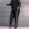 thumbnail image 5 of oyyn Fashion Women 2 Piece Set Outfits Casual Pullover and Pants Jogger Tracksuit Females Long Sleeve Activewear Set XL, 5 of 6
