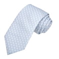 thumbnail image 6 of Jacob Alexander Men's Woven Zig Zag Pattern Slim 2.5 inch Width Neck Tie - White Light Blue, 6 of 7