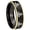 Black And Gold Step Edge, variant on Multiple Pester Master Masonic Beveled Brush Black 2 Tone Tungsten Ring 10MM