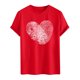 thumbnail image 4 of Tops para hombre, blusas y camisas de cuello redondo y manga corta para hombre. Camiseta/camisa informal de cuello redondo y manga corta con estampado de corazones para hombre. Tops de poliéster para, 4 of 5