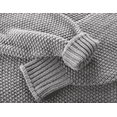 thumbnail image 6 of PrettyGuide Women's Oversized Sweater Batwing Sleeve Cable Knit Loose Chunky Turtleneck Sweater XL Light Grey, 6 of 7