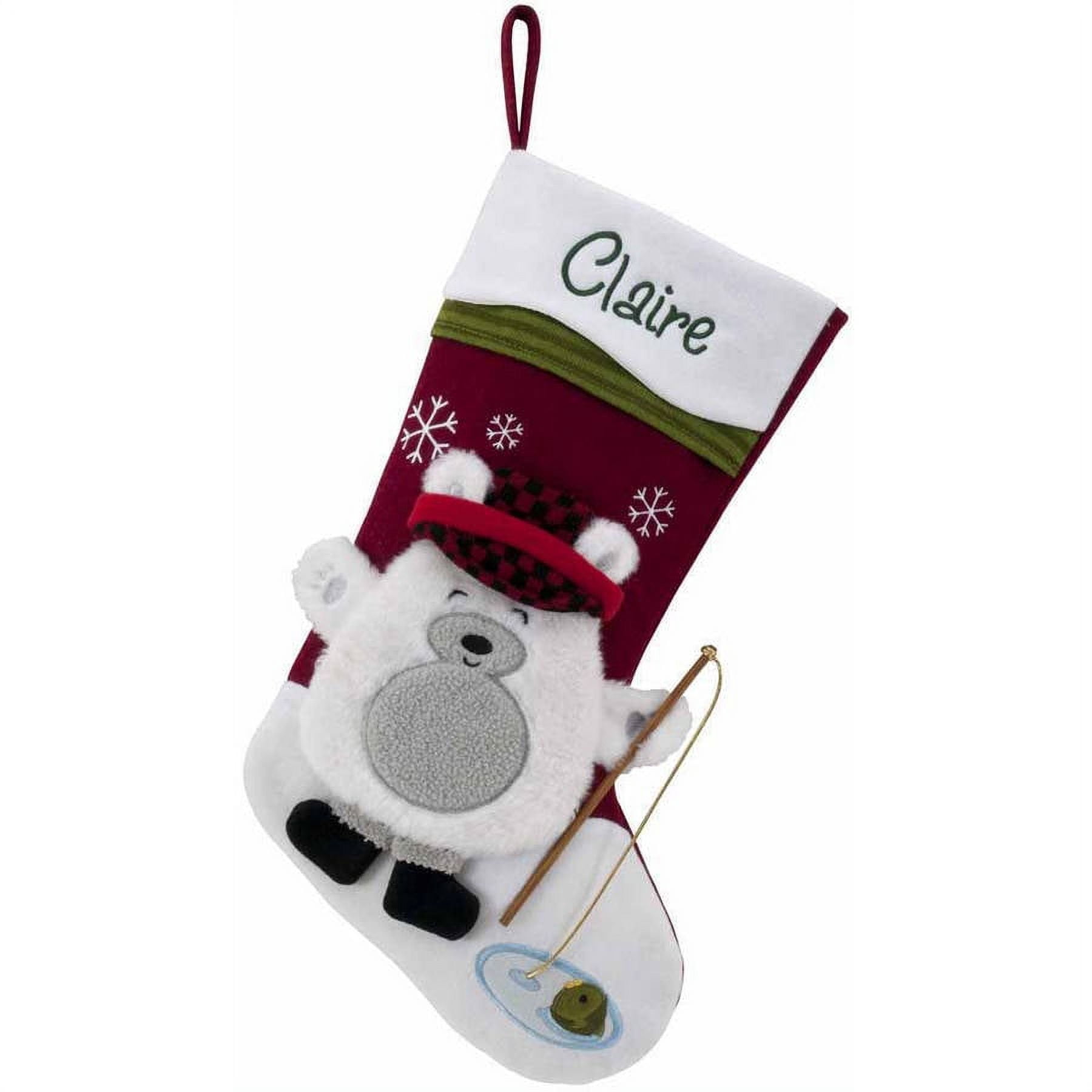 Personalized Winter Hat Christmas Stocking Available In Different Characters