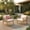 2 Chairs (Teak+ Beige), variant on Harper & Bright Designs Outdoor Acacia Wood Conversation Set, Patio Furniture Woven Rope 3 Seater Sofa, 2 Chairs and 2 Coffee Tables, All Weather Outdoor Patio Couch Set, Teak+ Beige