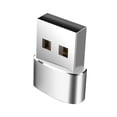 thumbnail image 2 of Bearachild Convertidor USB, dispositivo de conversión de conveniencia, adaptadores de enchufe a hembra, transmisión sensible, conexión rápida, Teléfono y Comunicación Plata, 2 of 6