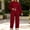 Wine women 2 piece lounge set a1, variant on Usloyux Women's 2 Piece Lounge Set Matching Outfits Long Sleeve Crop Top Round Neck and Wide Leg Pants with Drawstring Elastic Waist Casual Tracksuit, Black XL