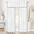thumbnail image 2 of Achim Kendal Solid Rod Pocket Light Filtering Curtain Panel, White/Black, 52" x 63", 2 of 5
