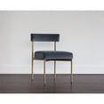 thumbnail image 2 of Sunpan Seneca 19.5" Fabric Dining Chair in Antique Brass-Blue (Set of 2), 2 of 7