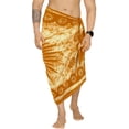 thumbnail image 2 of HAPPY BAY Men's Pareo Regular Surfing Dashiki Sarong Long Swim Beach Wrap One Size Golden, Sun Summer Vacation Party, 2 of 5