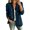 Dark Blue, variant on Coat for Women Plus Size Spring Autumn Ruffle Denim Open Front Button down Long Sleeve Coat with Pockets
