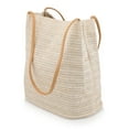 thumbnail image 3 of Oct17 Women Straw Beach Bag Tote Shoulder Bag Summer Handbag - White, 3 of 6