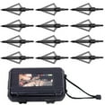 thumbnail image 2 of TETSELF 12 Pack 3 Fixed Blade Archery Hunting Broadheads 100 Grain with Case Arrow Head, 2 of 4
