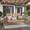 Brown, variant on AwayHome 2-Seat HIPS All-Weather Outdoor Hanging Porch Swing with Cup Holders,Patio Swing Chair with Hanging Chains,Black