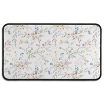 Pioneer Flower Floral Print Pattern Door Rugs,Washable Non Slip Door Mats Indoor,Decorative Door Mats,Entry Mat Indoor for Entrance,Bedroom,Kitchen,Bathroom,30"x17"