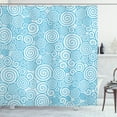 thumbnail image 1 of Ambesonne Blue and White Shower Curtain, Sea Wave Swirls, 69"Wx84"L, Blue and White, 1 of 3