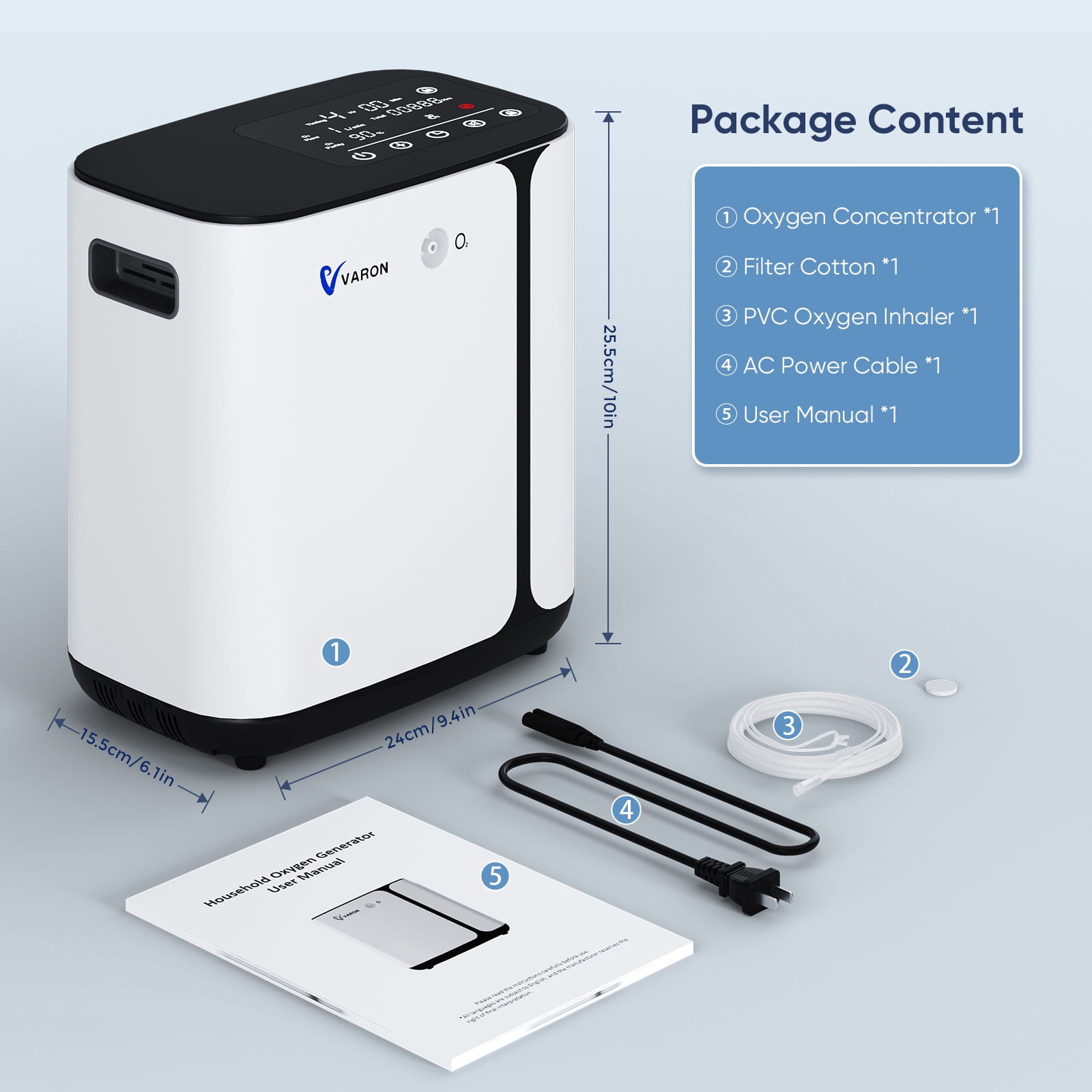 YANGKING L Indoor Con𝘵𝘪nus Household O2 Tube Machine,ÇoncnetraTOR,Full Accessories,Quiet Design