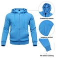 thumbnail image 3 of Zusmen Tracksuit Mens, Casual Long Sleeve Full-Zip Running Sweatsuit Sets , Track Jackets and Pants 2 Piece Outfit, Warm Jogging Sweat Suits for Men Light blue M, 3 of 5