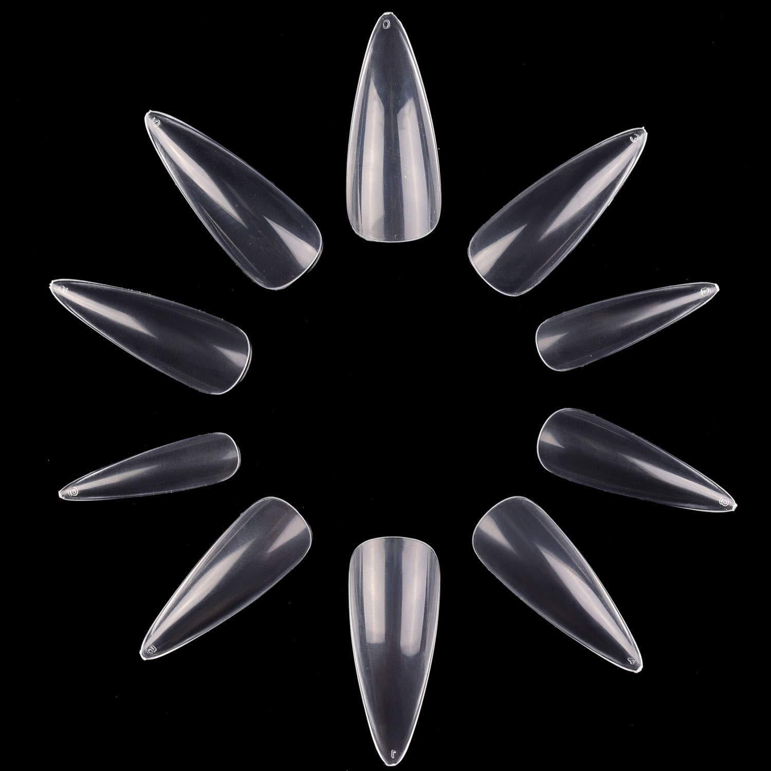 Makartt Pack of 500 Pieces Long Stiletto Full Clear False Nail Tips | Walmart Canada Makartt Pack of 500 Pieces Long Stiletto Full Clear False Nail Tips | Walmart Canada