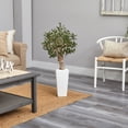 thumbnail image 3 of Nearly Natural 3.5 ft. Olive Artificial Tree in White Tower Planter, 3 of 4