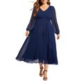 thumbnail image 1 of Vestido Pinup Fashion Wedding Guest 2025, talla grande, gasa, 1 of 5