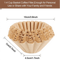 thumbnail image 4 of 600 Pcs 1-4 Cup Basket Coffee Filters Basket Filters Disposable Paper Coffee Filters for Home Office Use Brown, 4 of 7