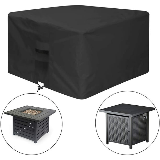 Fire Pit Cover Square 32 x 32 x 24 600D Heavy Duty Waterproof