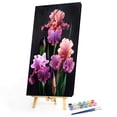 thumbnail image 1 of Pintura al óleo de flor morada por números cuadro de lienzo para adultos niños sin marco Likrtyny decoración de arte, 1 of 9