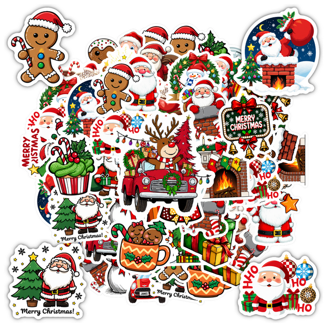 35pcs-70pcs Festive Stickers Teacher Reward Stickers Cheerful Stickers Waterproof Graffiti for Phone Fridge Notebook