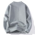 thumbnail image 4 of YLSDY Men's Fashion Knit Pullover Sweater Solid Color Mock Neck Full Sleeve Loose Fit Slim Fit Casual Sweater Gray XL, 4 of 9