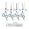 thumbnail image 7 of 6-in-1 Dog Grooming Scissors Kit, Stainless Steel Dog Scissors for Grooming with Curved Scissors & Comb, for Home & Professional Pet Grooming, Blue, 7 of 7