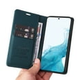 thumbnail image 5 of Wallet Case for Samsung Galaxy S23, Business Style PU Leather Magnetic Adsorption Flip Folio Cover with Kickstand Card Slots Cash Holder Soft Silicone Shockproof Protective Case,Blue, 5 of 9