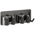 thumbnail image 4 of Clearance Under $5 | Mop and Broom Holder Wall Mount, 304 Stainless Steel Utility Rack with Adhesive No-Drill Installation for Kitchen, Laundry, and Bathroom, Black, 4 of 9