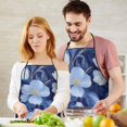 thumbnail image 5 of Pioneer Flower Floral Print Pattern Apron-Garden Aprons for Women with Pockets-Cotton Linen Waterproof Kitchen Cooking Gardening Aprons Adjustable for Kitchen,Cooking,BBQ and Salon 33x27 Inch, 5 of 7