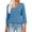 Blue, variant on Ltctricy 3/4 Length Sleeve Womens Tops Trendy V Neck Hollow out Sleeve Loose T Shirts Dressy Casual Tunic Blouses
