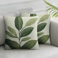 thumbnail image 3 of Sage Green Leaf Pillow Covers Set of 2 Spring Leaves Plants Botanical Decorative Pillowcase Square Cushion Case for Couch Sofa Bedroom Home Decoration, 3 of 8