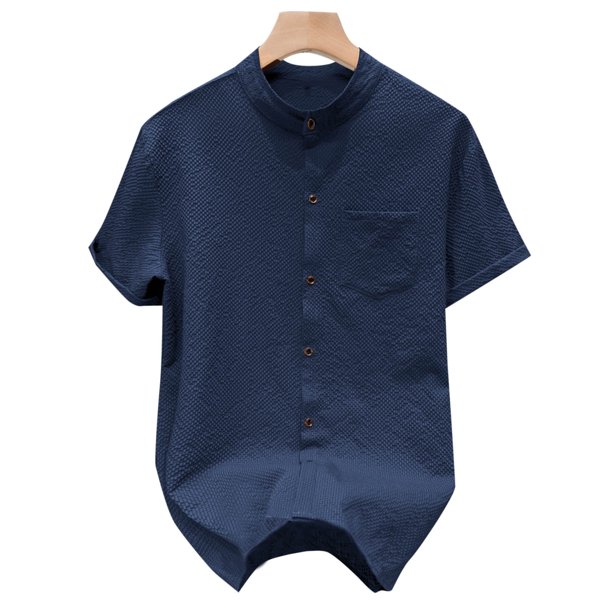 pstuiky camisetas de hombre, Camisa casual de manga corta para hombre, estilo bolos vintage, estilo playero cubano, con botones, para verano ropa de hombre m