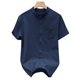 thumbnail image 1 of pstuiky camisetas de hombre, Camisa casual de manga corta para hombre, estilo bolos vintage, estilo playero cubano, con botones, para verano ropa de hombre m, 1 of 4