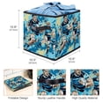 thumbnail image 3 of Football Foldable Clothes Storage Box with Handle, 10.8"x10.5"x10.6", Large Capacity Storage Bin Basket, 3 of 6