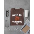thumbnail image 3 of Funny Body By Churros Retro-Inspired Graphic Design Men's T-shirt, 3 of 4