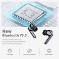 thumbnail image 2 of Auriculares inalámbricos xinwld Bluetooth 5.3 con micrófono, 36 horas de reproducción, color negro, 2 of 6