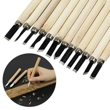 12x Fine Woodworking Chisels Carving Knife Detail Hand Tools Wood Gouges Sharp