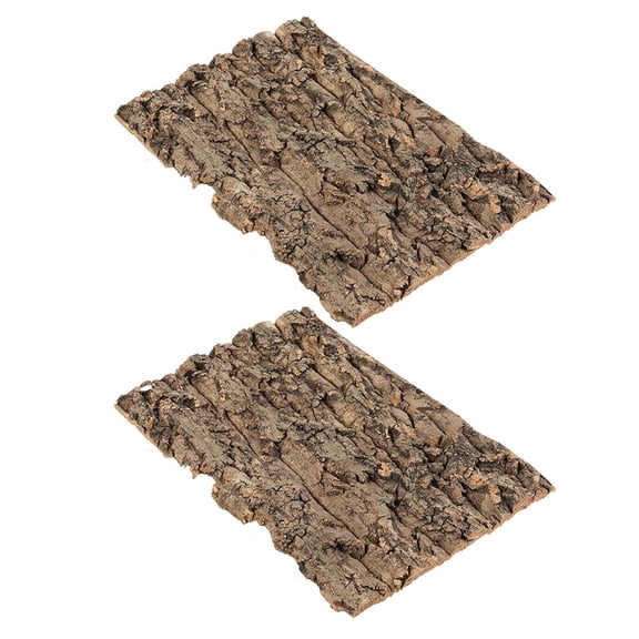 MEIBUTYUP 2-Pack Brown Reptile Background Boards for Terrariums, Lizard Climbing Decor, Habitat Accessories