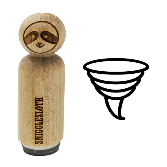 Tornado Icon Rubber Stamp for Scrapbooking Crafting Stamping - Mini 1/2 Inch