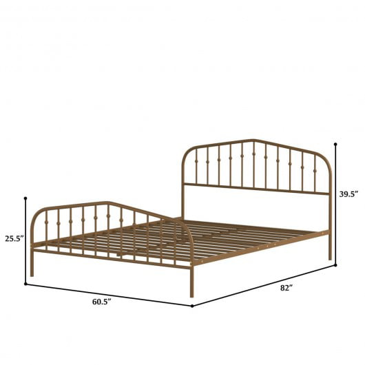 Queen Size Metal Bed Frame Steel Slat, Tatago Bed Frame Assembly Instructions Pdf