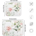 thumbnail image 3 of Coolnut Pink Flowers White Dish Drying Mat for Kitchen, 18 x 24 Inch Microfiber Absorbent Dish Drying Pad, Machine Washable Kitchen Counter Protect Mats, 3 of 7